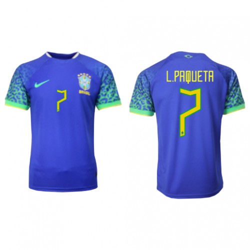 Brasil Lucas Paqueta #7 Bortedrakt VM 2022 Kortermet Brasil Lucas Paqueta #7 Bortedrakt VM 2022 Kortermet
